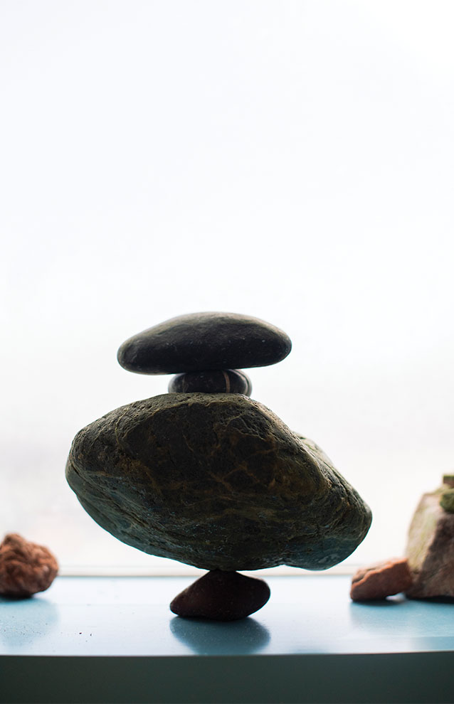 a group of rocks stacked on each other