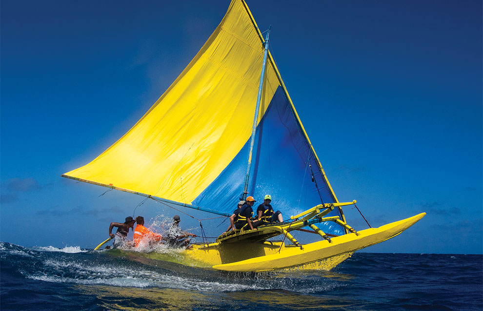 a group of people on a boat