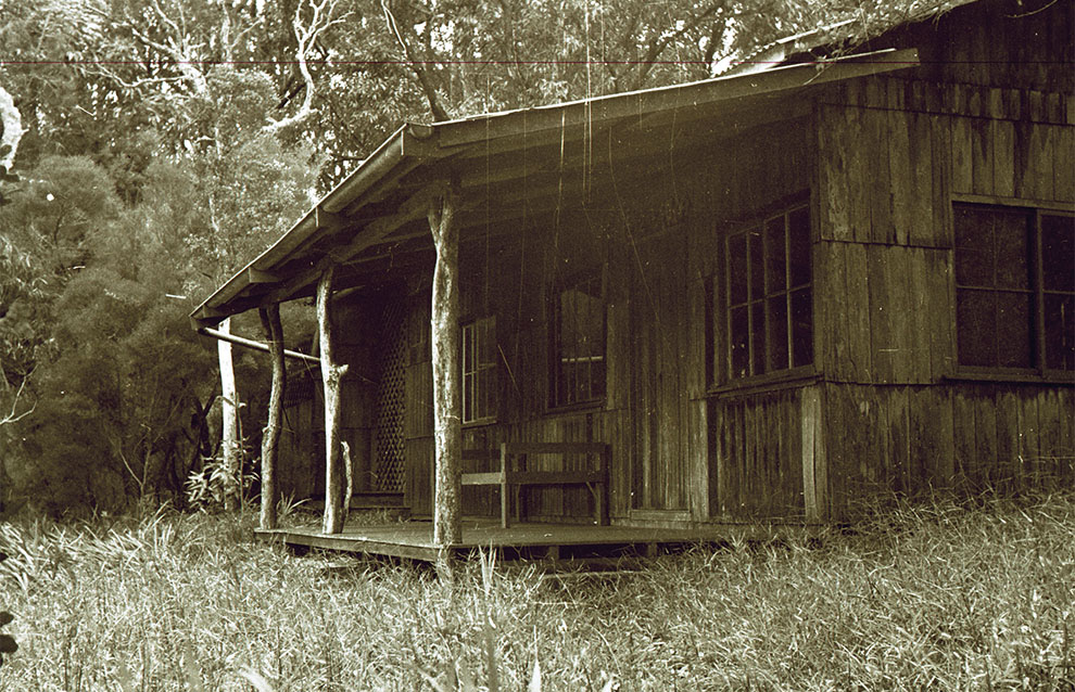 sepia toned photo of an old ranch.